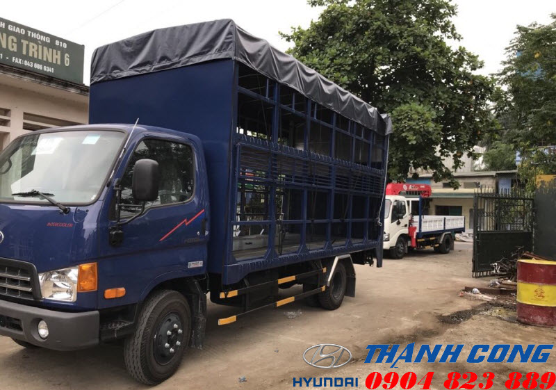 Xe tải chuyên dụng chở xe máy HD700 Đồng Vàng 2 Tầng Có Bửng Nâng