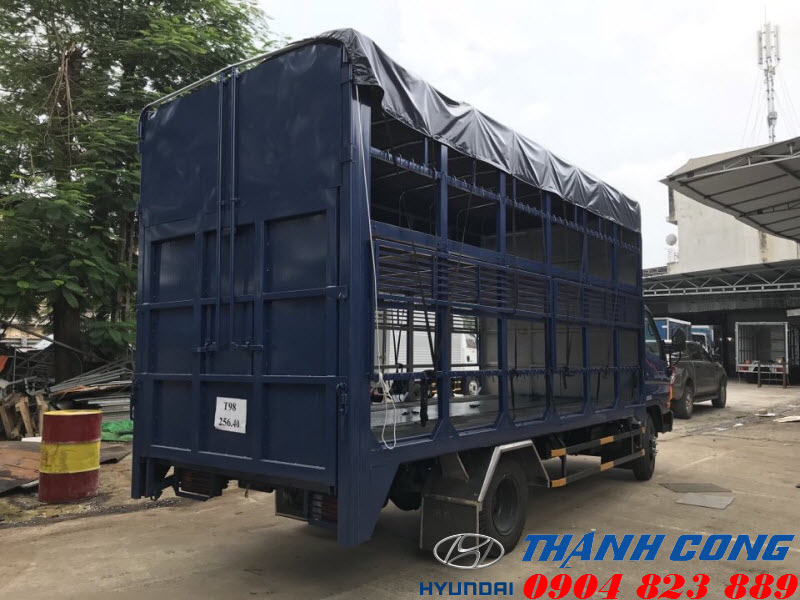Xe tải chuyên dụng chở xe máy HD700 Đồng Vàng 2 Tầng Có Bửng Nâng
